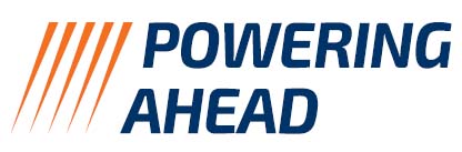 Trademark POWERING AHEAD & Logo