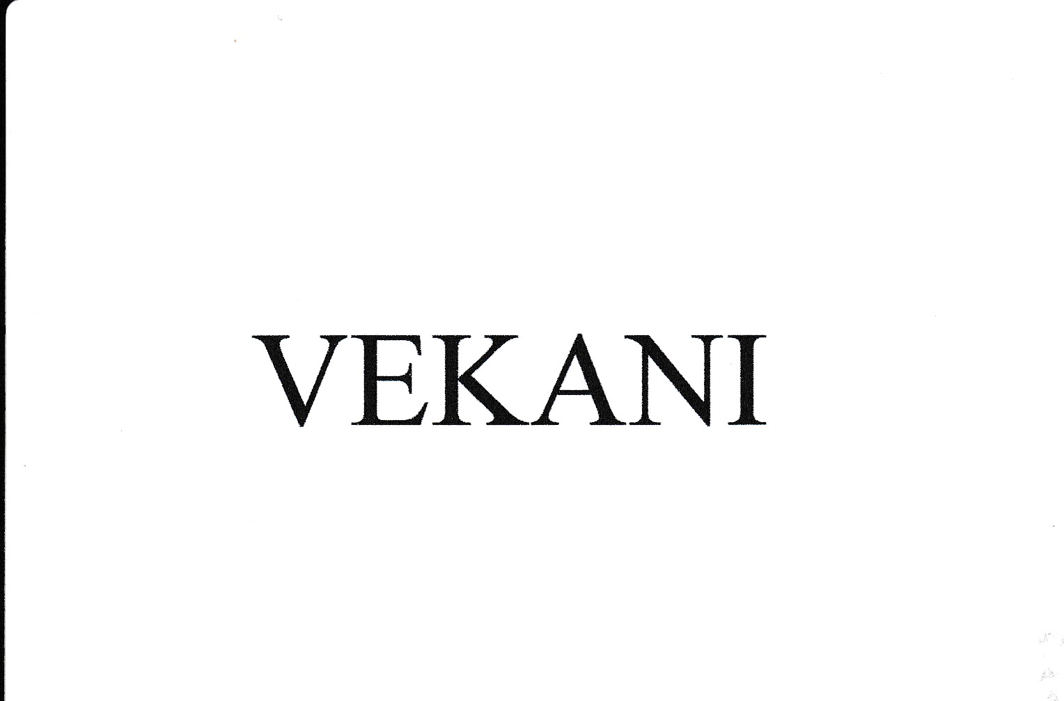 Trademark VEKANI