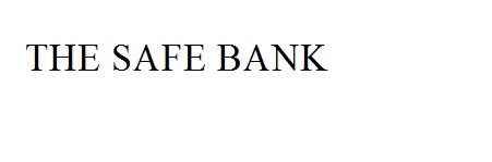 Trademark THE SAFE BANK