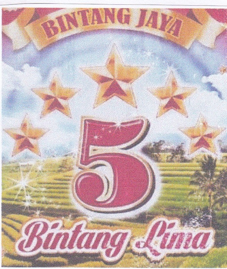 Trademark BINTANG JAYA & LOGO 5 BINTANG LIMA