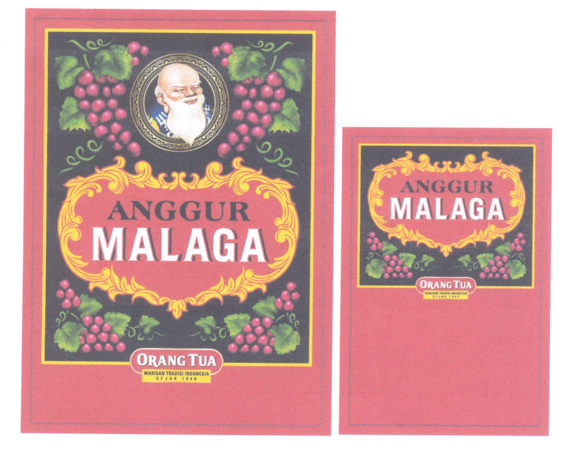 Trademark ORANG TUA Anggur Malaga & Label