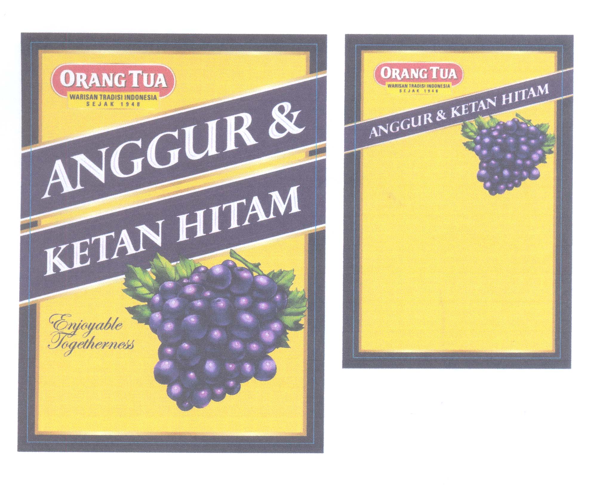 Trademark ORANG TUA Anggur Ketan Hitam & Label