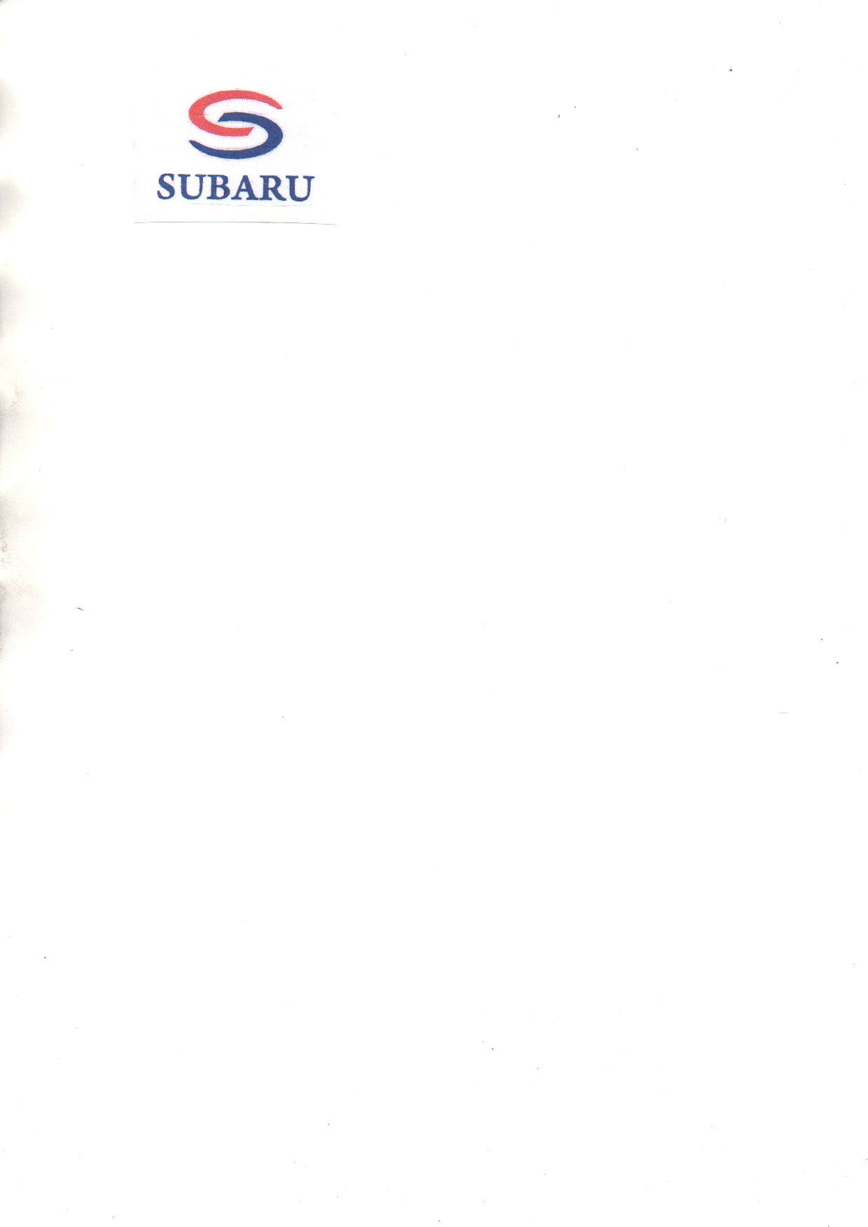 Trademark SUBARU