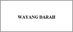 Trademark WAYANG DARAH