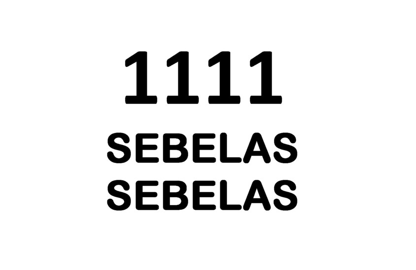 Trademark 1111 – SEBELAS SEBELAS