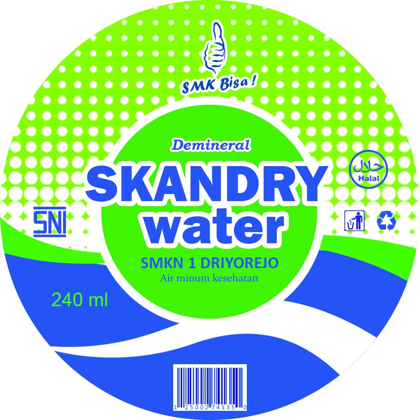 Trademark SKANDRY water