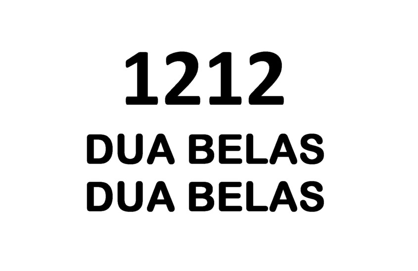 Trademark 1212 DUA BELAS DUA BELAS