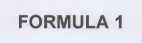 Trademark FORMULA 1