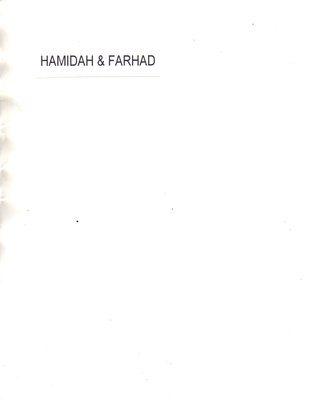 Trademark HAMIDAH & FARHAD