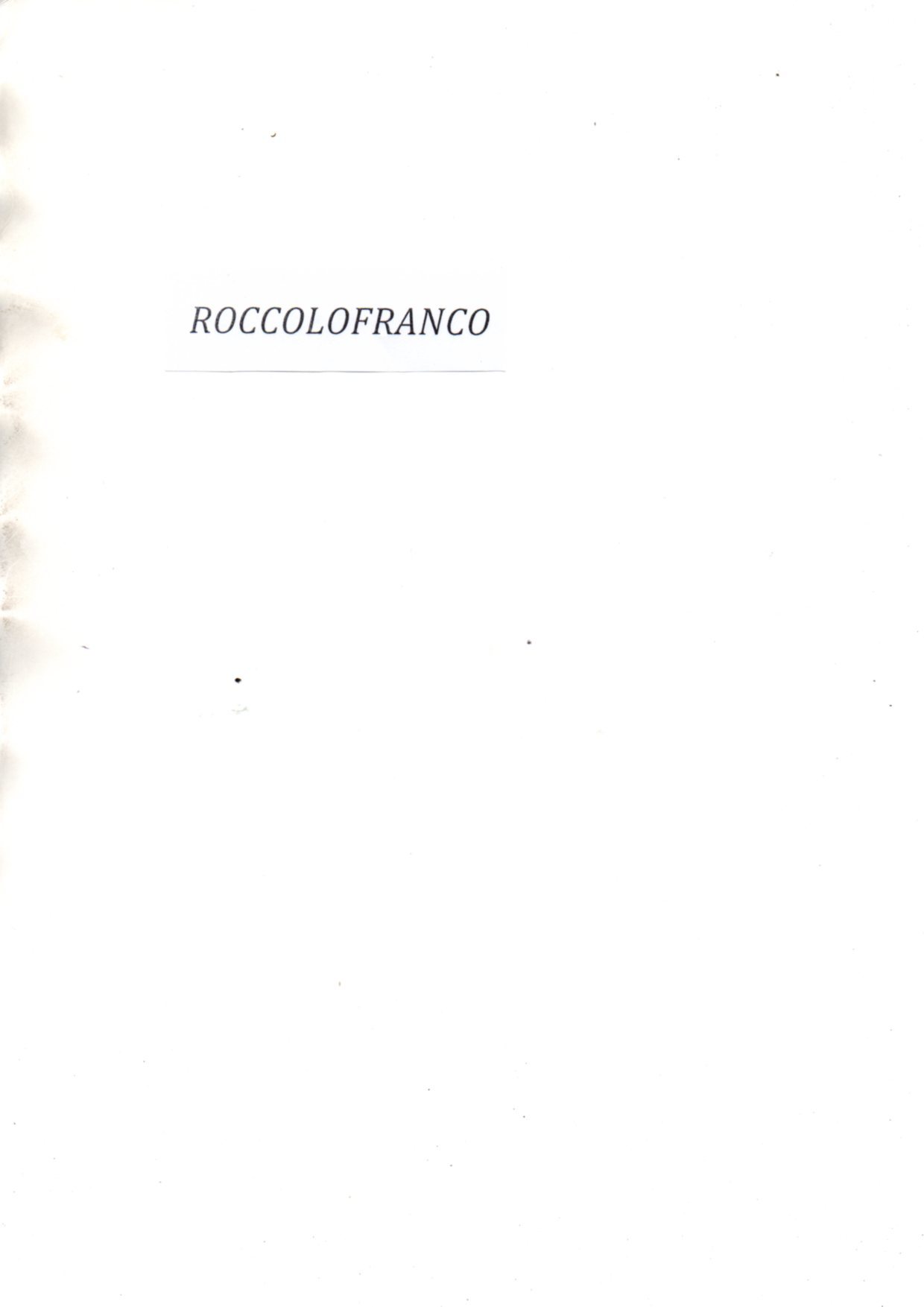 Trademark ROCCOLOFRANCO