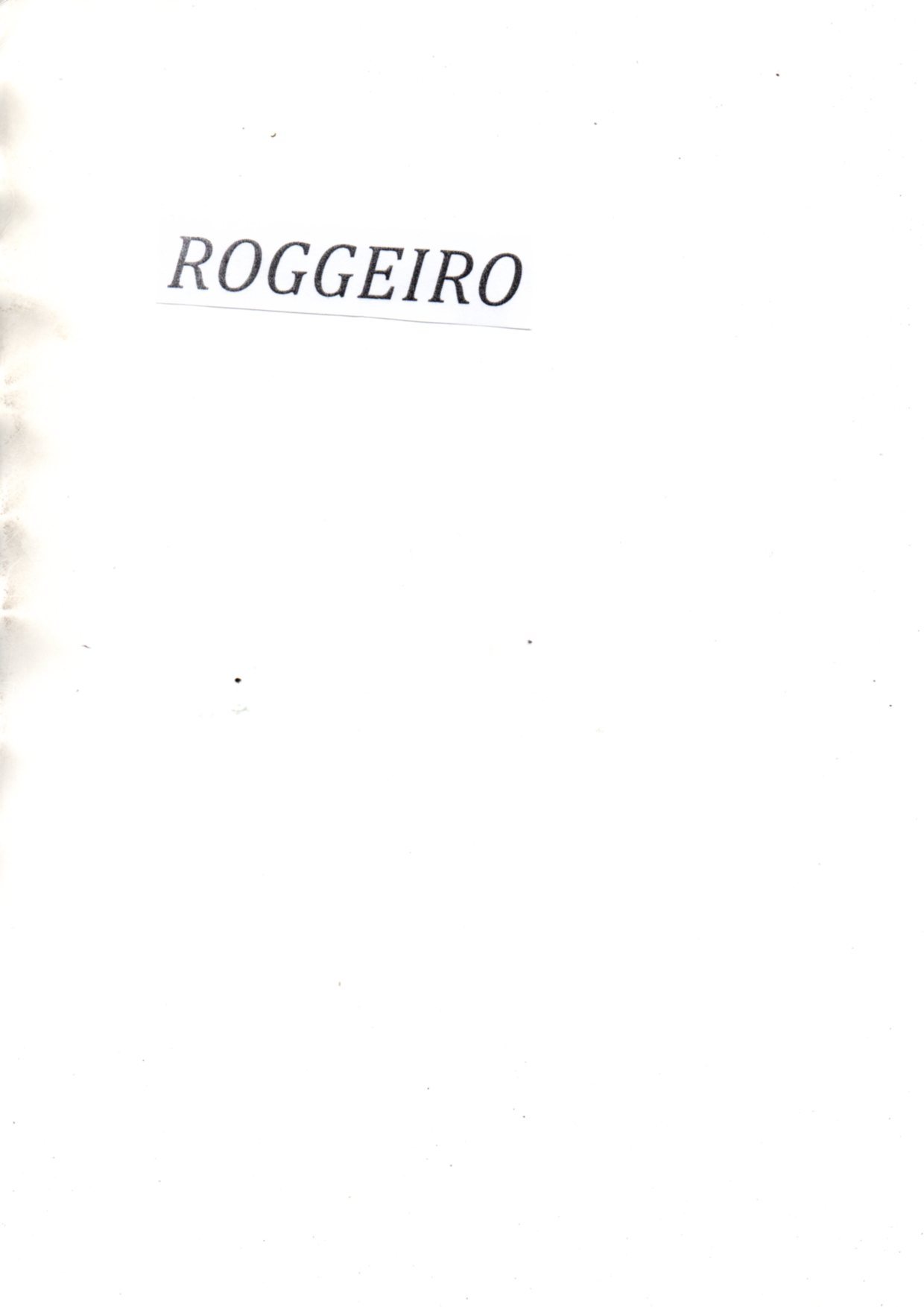 Trademark ROGGEIRO