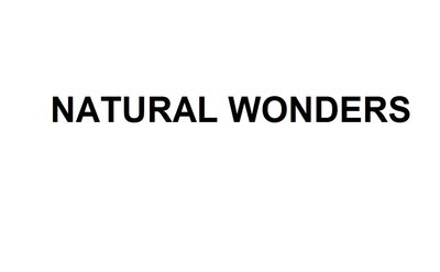 Trademark NATURAL WONDERS