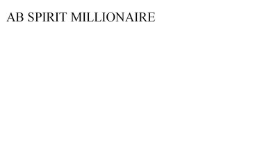 Trademark AB SPIRIT MILLIONAIRE