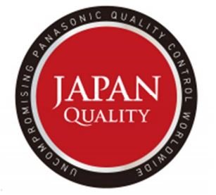 Trademark JAPAN/QUALITY & device/UNCOMPROMISING PANASONIC QUALITY CONTROL WORLDWIDE