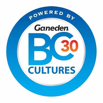 Trademark POWERED BY GanedenBC30 CULTURES Logo (in colour)