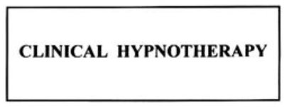 Trademark CLINICAL HYPNOTHERAPY