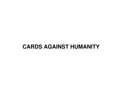 Trademark CARDS AGAINST HUMANITY