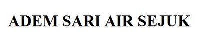 Trademark ADEM SARI AIR SEJUK