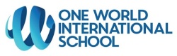 Trademark ONE WORLD INTERNATIONAL SCHOOL + Logo