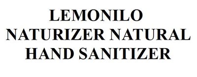 Trademark LEMONILO NATURIZER NATURAL HAND SANITIZER