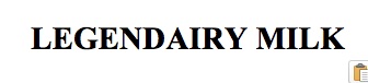 Trademark LEGENDAIRY MILK