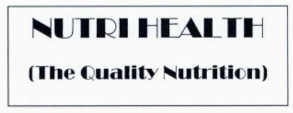 Trademark NUTRI HEALTH (The Quality Nutrition)