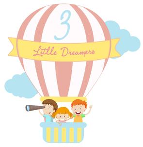 Trademark 3 LITTLE DREAMERS + LUKISAN