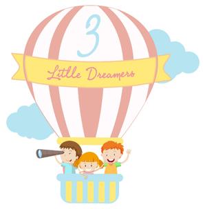 Trademark 3 LITTLE DREAMERS + LUKISAN