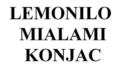 Trademark LEMONILO MIALAMI KONJAC