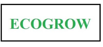 Trademark ECOGROW terdiri dari huruf capital dengan warna hijau daun sebagai symbol dari tumbuhan pertanian