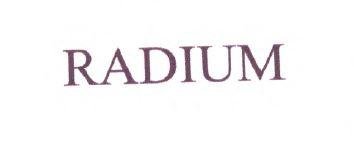 Trademark RADIUM