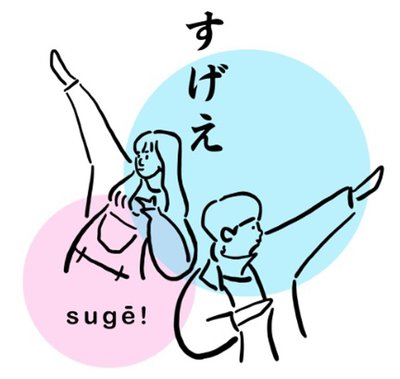 Trademark sugē! + Karakter huruf Jepang & Logo