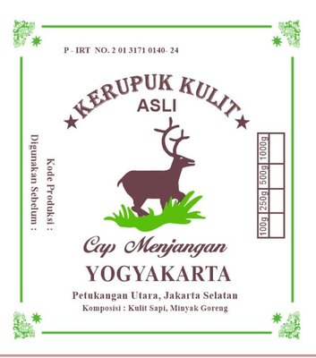 Trademark KERUPUK KULIT ASLI CAP MENJANGAN YOGYAKARTA