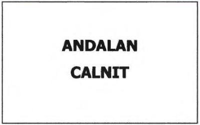 Trademark ANDALAN CALNIT