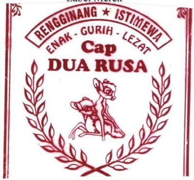 Trademark Cap DUA RUSA + Lukisan/ Logo