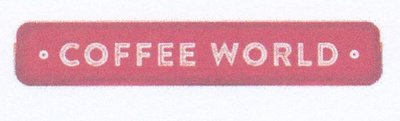 Trademark COFFEE WORLD & Logo