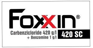 Trademark FOXXIN CARBENZICLORIDE 420g/l + BENZOMINE 1 g/I 420 SC DAN LOGO