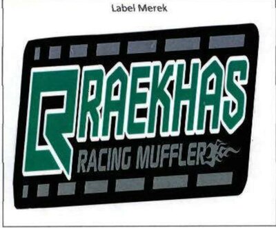 Trademark RAEKHAS RACING MUFFLER + LOGO