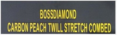 Trademark BOSSDIAMOND CARBON PEACH TWILL STRETCH COMBED