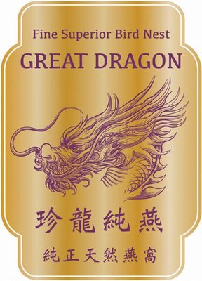 Trademark Fine Superior Bird Nest GREAT DRAGON + TULISAN MANDARIN + LOGO