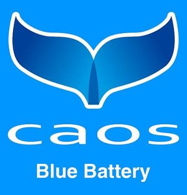 Trademark CAOS Blue Battery & Logo