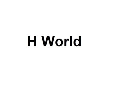 Trademark H World