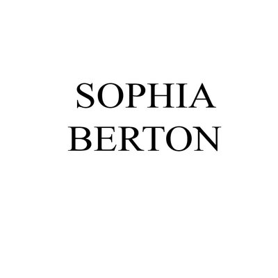 Trademark SOPHIA BERTON