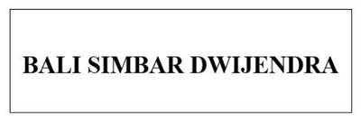 Trademark BALI SIMBAR DWIJENDRA