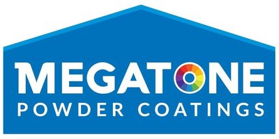 Trademark MEGATONE POWDER COATINGS + LOGO