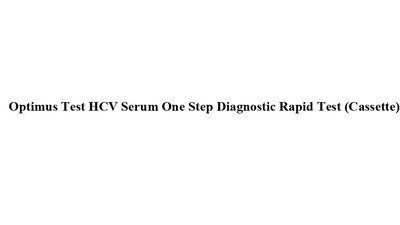 Trademark Optimus Test HCV Serum One Step Diagnostic Rapid Test (Cassette)