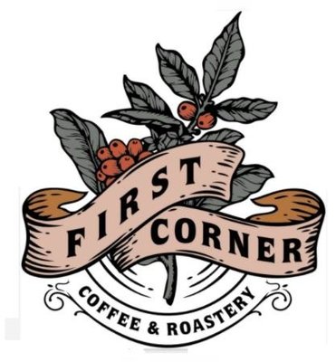 Trademark FIRST CORNER, Coffee & Roastery + lukisan