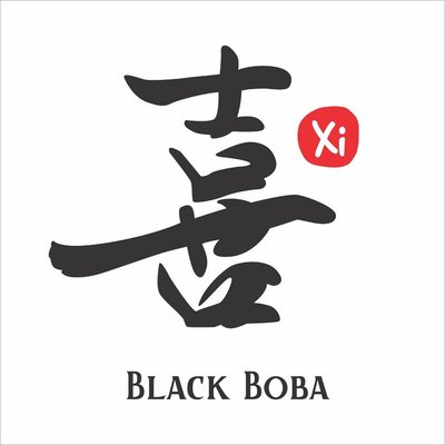 Trademark Xi BLACK BOBA + LOGO dan Tulisan Kanji