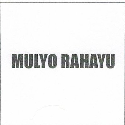 Trademark MULYO RAHAYU