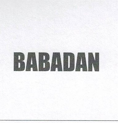 Trademark BABADAN